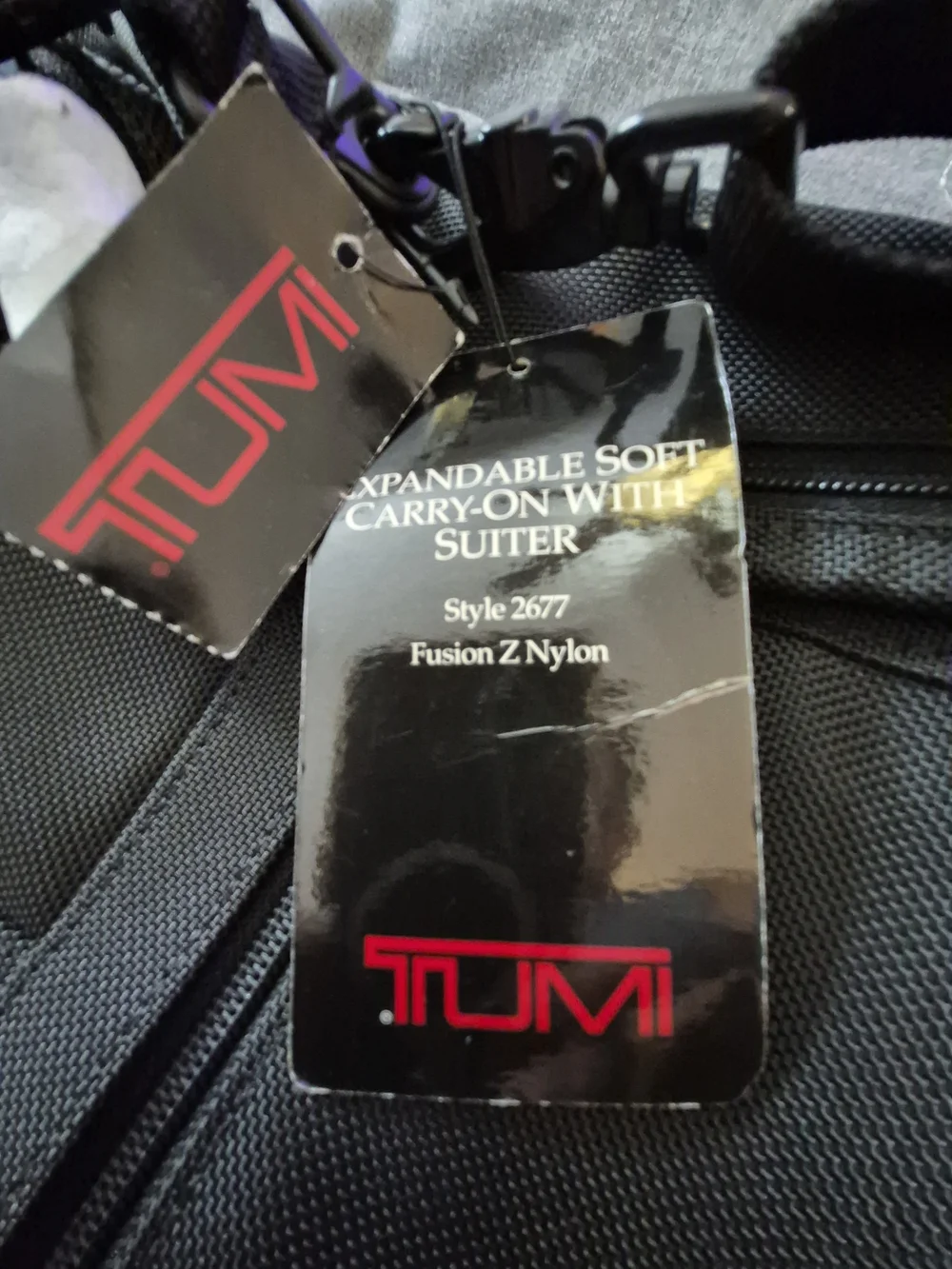NWT TUMI Expandable Soft Carry-On With Suiter Black - 22×14×9